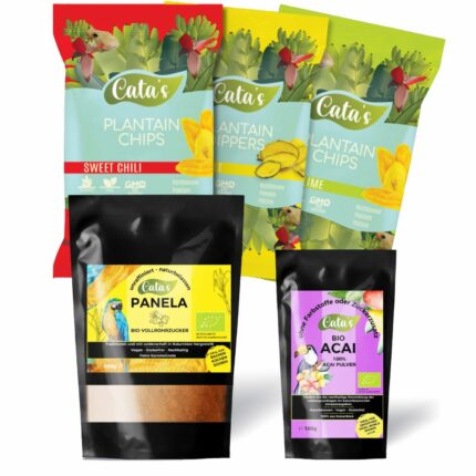 Kolumbien Food Paket mit Chips, Panela Zucker und Acai Superfood